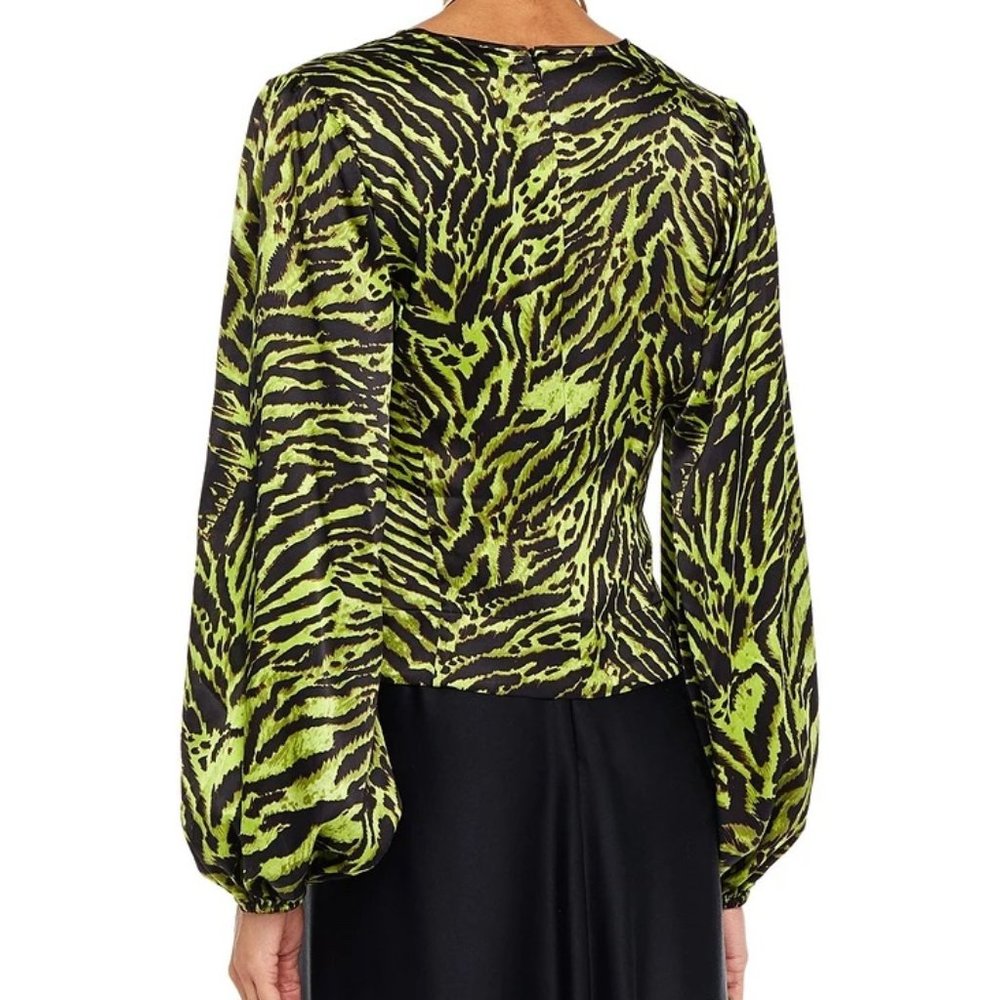 Tiger-print Silk Blouse from GANNI - Picture 2 of 9